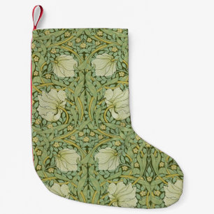 Meia De Natal Pequena Papel de Parede Floral Azul Pimpinela de William M