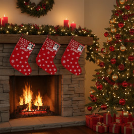 Meia De Natal Pequena Parada de Natal Personalizada com Foto, Nome