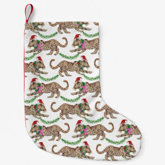 Meia De Natal Pequena Parada Leopardo Feriada
