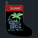 Meia De Natal Pequena Paradise Beach Cozumel Mexico Cruise Vacise<br><div class="desc">Paradise Beach Cozumel Mexico Cruise Vacation Stocking.</div>
