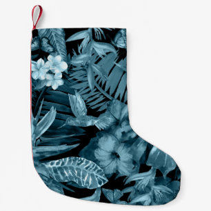 Meia De Natal Pequena Paraíso Tropical de Aquarela: Flor da Selva
