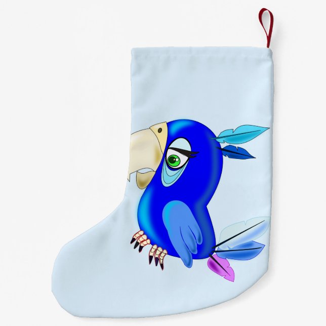 Meia De Natal Pequena Parrot Christmas Stocks (Verso)