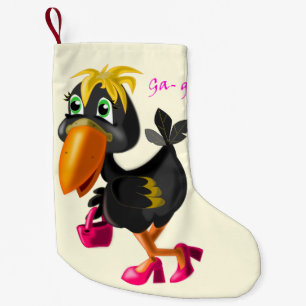Meia De Natal Pequena Pássaro da Moda