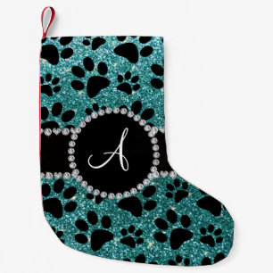 Meia De Natal Pequena Patas-moscas-da-turquesa monográfica