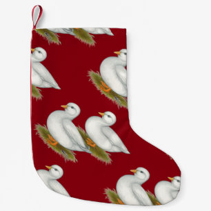 Meia De Natal Pequena Patos:  Chamadas do branco