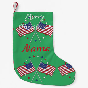 Meia De Natal Pequena Patriótico Thunder_Cove dos Sinalizadores America