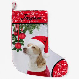 Meia De Natal Pequena Paw Snowflake Pet Christmas Stocks