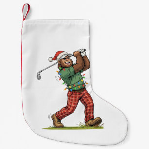 Meia De Natal Pequena Pé Grande Sasquatch Golfe Natal 2026 Feriado