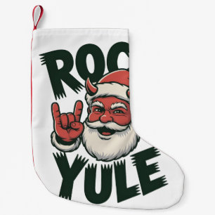 Meia De Natal Pequena Pedra Yule Papai Noel Chifres do Diabo Yule krampu