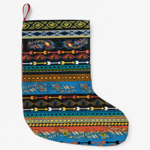Meia De Natal Pequena Penas Étnicas: Embroiderme Boho Chic
