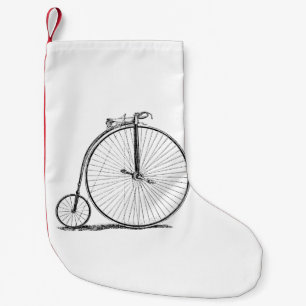 Meia De Natal Pequena Penny Farthing de Bicicleta de Alta Roda