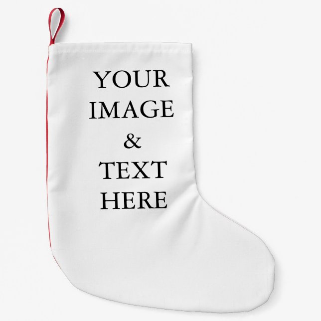Meia De Natal Pequena Personalizado Personalizado Sua Própria Fotografia (Frente)
