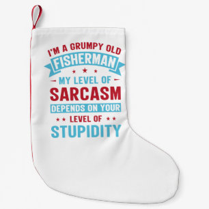 Meia De Natal Pequena Pescador Funny Sarcasm Novelty Humor Gift