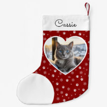 Pet Cat Photo Crimson Red Personalizado