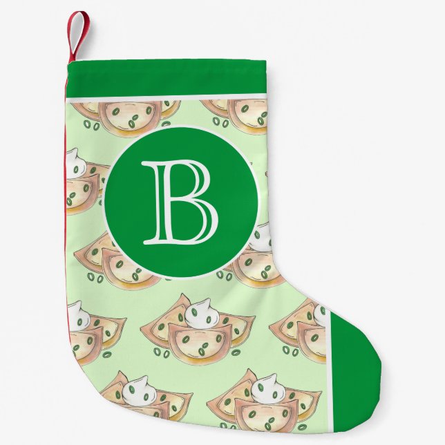 Meia De Natal Pequena Pierogies Potato Dumplings Polonês Comida Restaura (Frente)