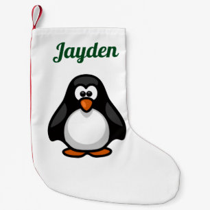 Meia De Natal Pequena Pinguim legal do desenho animado - Apenas Enroland