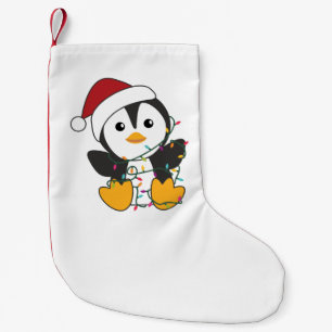 Meia De Natal Pequena Pinguim Natal Neve Animais de inverno Pinguins Adu