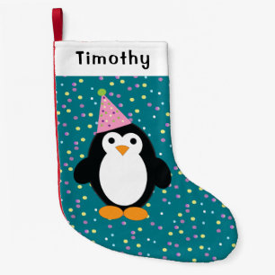 Meia De Natal Pequena Pinguim Pinguim Confetti do Partido Cujo Pais
