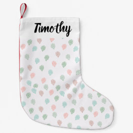 Meia De Natal Pequena Pinho de Natal pintado à mão - multicoloração de C