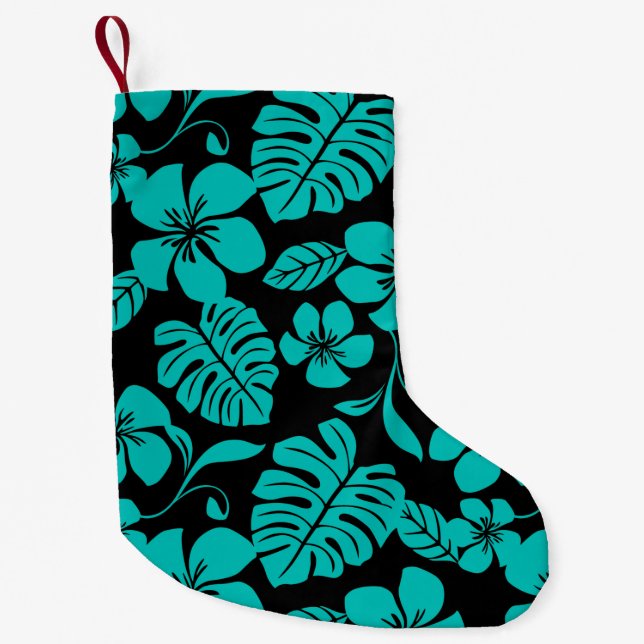 MEIA DE NATAL PEQUENA PINK BIKINI (PRETO/TEAL) (Frente)
