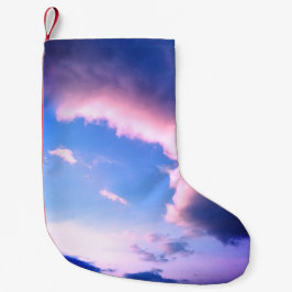 Meia De Natal Pequena Pink clouds