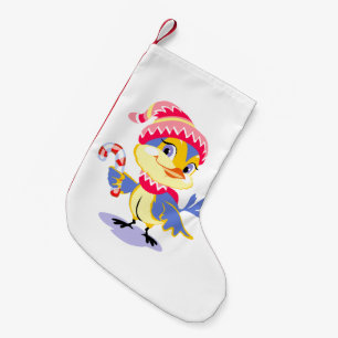 Meia De Natal Pequena Pintinho de Natal de Bela Cartoon