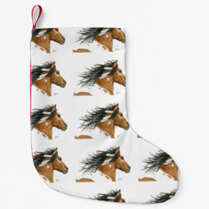Meia De Natal Pequena Pinto Paint Horse de BiHrLe Stocking
