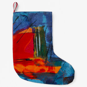 Meia De Natal Pequena pintura abstrato