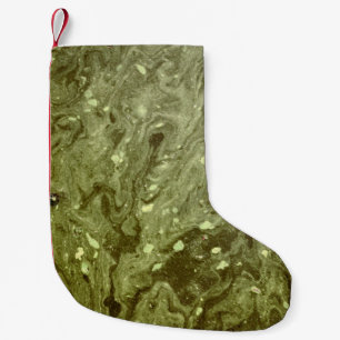 Meia De Natal Pequena Pintura abstrato verde