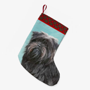 Meia De Natal Pequena Pintura de Affenpinscher - Arte de Cachorro Origin