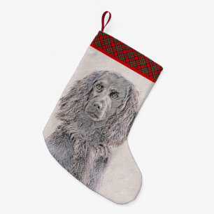 Meia De Natal Pequena Pintura de Boykin Spaniel - Arte de Cachorro Origi