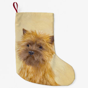 Meia De Natal Pequena Pintura de Cairn Terrier - Arte de Cachorro Origin