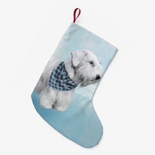 Meia De Natal Pequena Pintura de Sealyham Terrier - Arte de Cachorro Ori