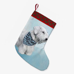 Meia De Natal Pequena Pintura de Sealyham Terrier - Arte de Cachorro Ori