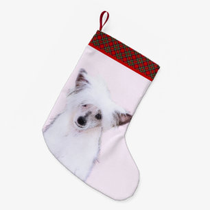 Meia De Natal Pequena Pintura em Pó Chinês - Arte Canina