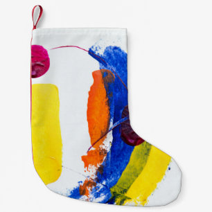 Meia De Natal Pequena Pintura multicolor