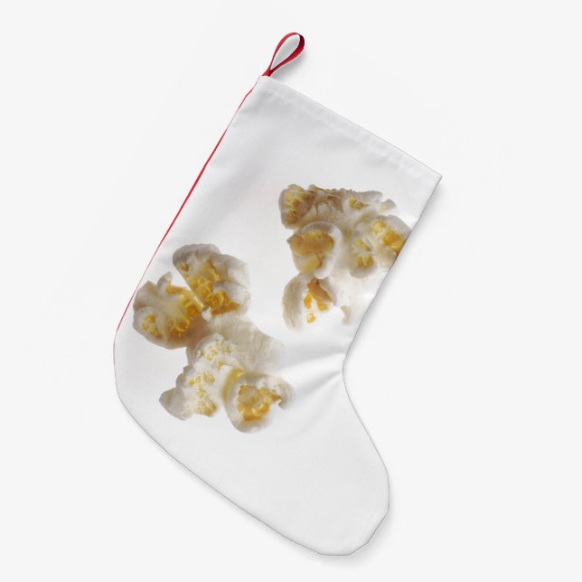 Meia De Natal Pequena Pipoca (Frente (Pendurada))