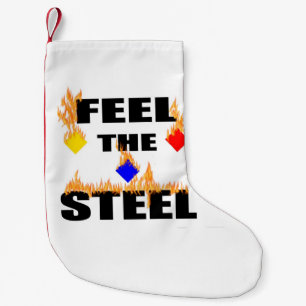 Meia De Natal Pequena Pittsburgh Sente O Esportes De Fogo De Aço Na