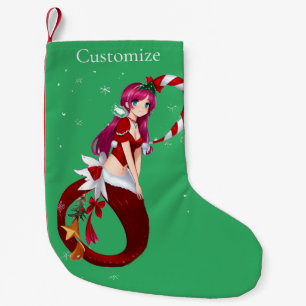 Meia De Natal Pequena Pixie Mermaid Thunder_Cove Natal