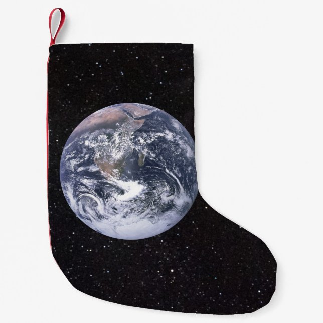 Meia De Natal Pequena Planet Earth Starry Sky (Frente)