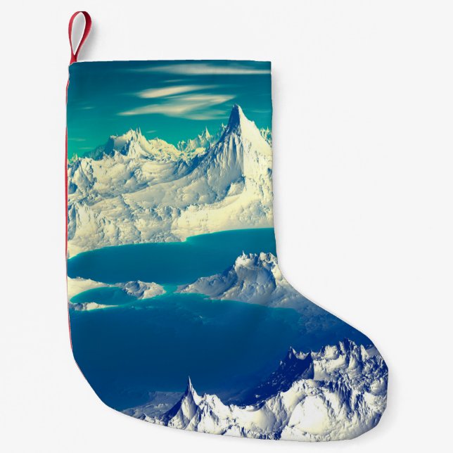 Meia De Natal Pequena Planeta alienígena - Trabalho de arte 3D ed Comput (Frente)