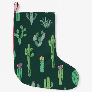 Meia De Natal Pequena Plantas De Cactus: Vintage Sem Olho De Fundo