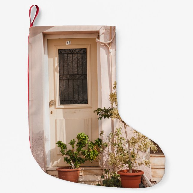 MEIA DE NATAL PEQUENA PLANTAS DE FOLHA VERDE (Frente)