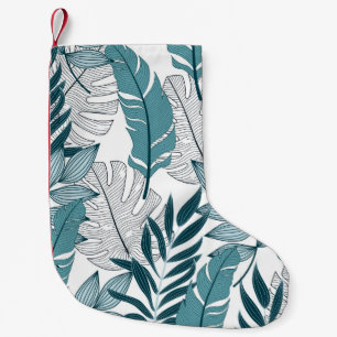 Meia De Natal Pequena Plantas Tropicais Deixam Papel De Parede Vintage.