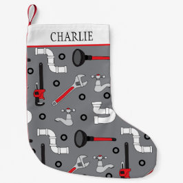 Meia De Natal Pequena Plumber DIYer and Handyman