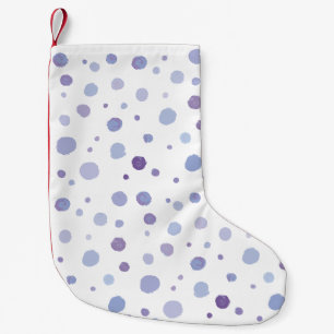 Meia De Natal Pequena pontos polka pintados à mão