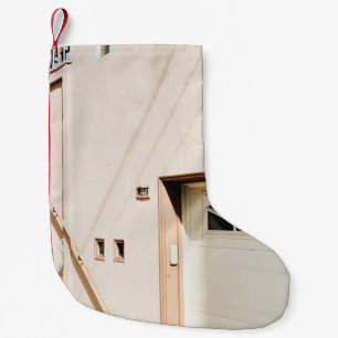 MEIA DE NATAL PEQUENA PORTA DE MADEIRA BRANCA FECHADA