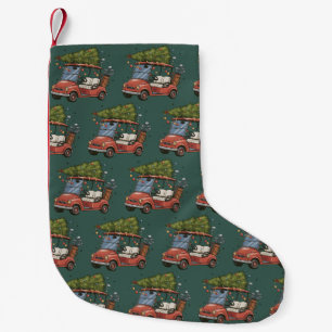 Meia De Natal Pequena Presente de árvore de Natal de carrinho de golfe p