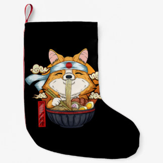 Meia De Natal Pequena Presente de Corgi| Ramen Kawaii Corgi Puppy Japonê