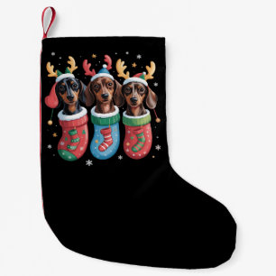 Meia De Natal Pequena Presente de Natal para Amante de Cachorro Dachshun